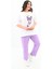 Kadın Büyük Beden Kelebek Baskı Detaylı T-Shirt Takım 8114-25 3