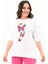 Kadın Büyük Beden Kelebek Baskı Detaylı T-Shirt Takım 8114-25 3