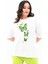 Kadın Büyük Beden Kelebek Baskı Detaylı T-Shirt Takım 8114-25 2