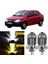 Dacia Logan 2009-2020 Uyumlu Mercekli Far Ampulü LED Xenon Çift Renk Sarı-Beyaz Far Şimşek Etkili Csp LED Lamba Uzun Kısa 2 Adet Takım 1