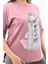 Kadın Büyük Beden Düşük Omuz Oversize T-Shirt 1773-1-24 5