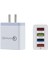 Adet 4 USB Arayüzü Amerikan Fiş Şarj Cihazı Hızlı Şarj 3.0 Cep Telefonu Adaptörü Taşınabilir Duvar Mobil Şarj Cihazı Seyahat Şarj Cihazı (Yurt Dışından) 1