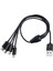 Çoklu 4'ü 1 Arada USB C Uzun Şarj Kablosu Şarj Kablosu Çoklu Bağlantı Noktaları Cep Telefonları Için Şarj Kablosu Tip C Konektörü (Yurt Dışından) 1