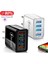 100W USB Şarj Kafası 4 Bağlantı Noktalı Şarj Adaptörü USB Duvar Şarj Cihazı Tüm USB Şarj Cihazları Için Çok Bağlantı Noktalı 3.0 Hızlı Şarj Bloğu (Yurt Dışından) 2