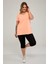 Sea Moda V Yaka Yırtmaçlı Basic Tshirt-Neon Oranj 4