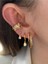 Zirkon Taşlı Halka Altın Kaplama Kadın Earcuff Kıkırdak Küpe 1
