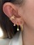 Zirkon Taşlı Halka Altın Kaplama Kadın Earcuff Kıkırdak Küpe 3