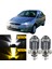 Ford Focus 1 Hb&sedan 1998-2004 Uyumlu Mercekli Far Ampulü LED Xenon Çift Renk Sarı-Beyaz Far Şimşek Etkili Csp LED Lamba Uzun Kısa 2 Adet Takım 1