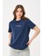 Kadın Just Strong Yazı Baskı Detaylı Rahat Kesim T-Shirt 1
