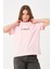 Kadın Just Strong Yazı Baskı Detaylı Rahat Kesim T-Shirt 1