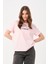 Kadın Just Strong Yazı Baskı Detaylı Rahat Kesim T-Shirt 3