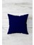 Düz Renk Saks Mavisi Çift Tarafı Baskılı Gizli Fermuarlı Yastık Kılıfı Kırlent Koltuk Yastık Kılıfı 1