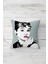 Audrey Hepburn Çift Tarafı Baskılı Gizli Fermuarlı Yastık Kılıfı Kırlent Koltuk Yastık Kılıfı 1