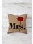 Mrs. Yazılı Çift Tarafı Baskılı Gizli Fermuarlı Dekoratif Kırlent Kılıfı Yastık Kılıfı 1