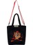 Kadın Vegan Siyah Large Tote Bag - Warner Bros Tasmanian Devil Tasarım 4