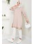 Çizgili Penye Tunik Camel HM2418 1