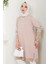 Çizgili Penye Tunik Camel HM2418 3