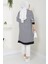 Çizgili Penye Tunik Siyah HM2418 5