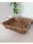 Dekoratif Kulplu Dikdörtgen Düzenleyici Sepet Tepsi 36X26CM 4