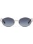 Ds 2335 C4 56 Unisex Oval Gri Metal Güneş Gözlüğü 2