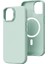 iPhone 15 Plus Uyumlu Kılıf Wiwu SP-019 Magsafe Şarj Özellikli Vegan Leather Deri Kapak Yeşil 2
