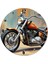 Retro Chopper Motosiklet Baskılı Duvar Saati 1