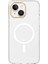iPhone 15 Plus Uyumlu Kılıf Magsafe Şarj Özellikli Cam Arka Yüzey Recci Michelin Serisi Kapak Beyaz 1