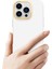 iPhone 14 Pro Uyumlu Kılıf Metal Kamera Çerçeveli Recci Glaze Serisi Kapak Beyaz 2