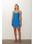 Mavi Askılı Mini Elbise 1