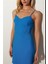Mavi Askılı Mini Elbise 3