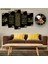 5 Parçalı Dekoratif Ahşap Duvar Tablosu ve Saati 60X124 cm 1