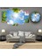 5 Parçalı Dekoratif Ahşap Duvar Tablosu ve Saati 60X124 cm 1