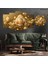 5 Parçalı Dekoratif Ahşap Duvar Tablosu ve Saati 60X124 cm 1