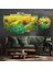5 Parçalı Dekoratif Ahşap Duvar Tablosu ve Saati 60X124 cm 1