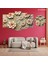 5 Parçalı Dekoratif Ahşap Duvar Tablosu ve Saati 60X124 cm 1