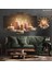 5 Parçalı Dekoratif Ahşap Duvar Tablosu ve Saati 60X124 cm 1