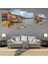 5 Parçalı Dekoratif Ahşap Duvar Tablosu ve Saati 60X124 cm 1