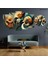 5 Parçalı Dekoratif Ahşap Duvar Tablosu ve Saati 60X124 cm 1
