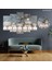 5 Parçalı Dekoratif Ahşap Duvar Tablosu ve Saati 60X124 cm 1