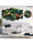 5 Parçalı Dekoratif Ahşap Duvar Tablosu ve Saati 60X124 cm 1