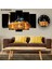 5 Parçalı Dekoratif Ahşap Duvar Tablosu ve Saati 60X124 cm 1