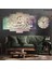5 Parçalı Dekoratif Ahşap Duvar Tablosu ve Saati 60X124 cm 1