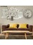 5 Parçalı Dekoratif Ahşap Duvar Tablosu ve Saati 60X124 cm 1