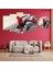 5 Parçalı Dekoratif Ahşap Duvar Tablosu ve Saati 60X124 cm 1