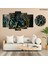 5 Parçalı Dekoratif Ahşap Duvar Tablosu ve Saati 60X124 cm 1
