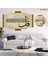 5 Parçalı Dekoratif Ahşap Duvar Tablosu ve Saati 60X124 cm 1