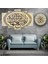 5 Parçalı Dekoratif Ahşap Duvar Tablosu ve Saati 60X124 cm 1
