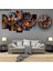 5 Parçalı Dekoratif Ahşap Duvar Tablosu ve Saati 60X124 cm 1