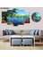 5 Parçalı Dekoratif Ahşap Duvar Tablosu ve Saati 60X124 cm 1