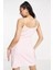 Sportswear Essential Ribbed Dar Kesim Pembe Kadın Elbise 3